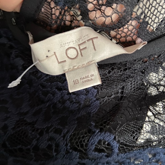 Ann Taylor LOFT* dress. Sz. 10. Lace, Navy blue - Picture 3 of 5